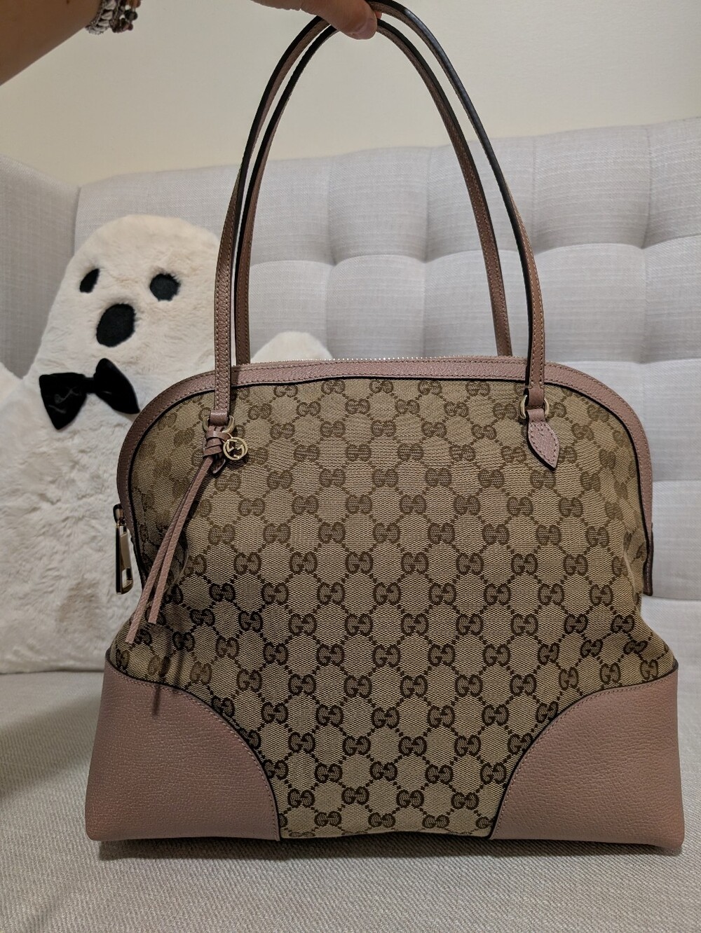 Gucci Pink GG Canvas Top-Handle Tote